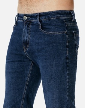 Długie Spodnie Jeansy Granatowe Dżinsowe Męskie Dżinsy Texasy 7069 W35 L36