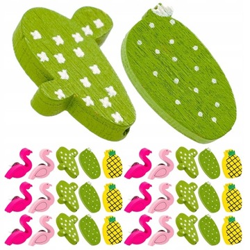 Drewniana pinezka Flamingo Tablica korkowa 30 szt