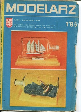 Modelarz 1/1985 I185, statek Olimpia, Tarpan/Honker
