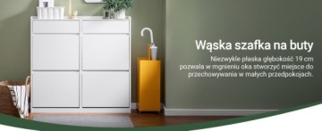 SoBuy Шкаф для обуви с 4 дверцами и 2 ящиками для прихожей FSR169-W