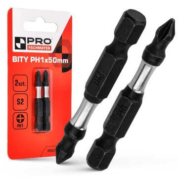 KOŃCÓWKI UDAROWE BIT UDAROWY BITY DO WKRĘTARKI MOCNE PH1 50 MM