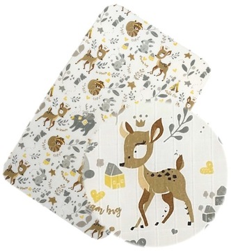 PRZEŚCIERADŁO Z GUMKĄ DO ŁÓŻECZKA MUŚLINOWE 120X60