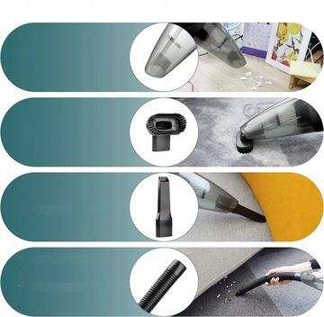 ODKURZACZ SAMOCHODOWY BEZPRZEWODOWY RĘCZNY MOCNY AKUMULATOROWY DO AUTA 120W