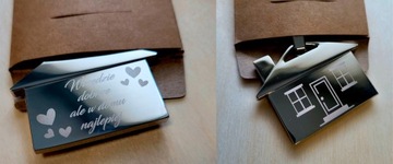 Брелок-домик ДОМ + двухсторонняя ГРАВИРОВКА