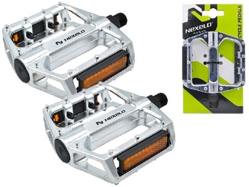 PEDAŁY ROWEROWE PLATFORMOWE ALUMINIUM PINY MTB BMX DUŻE 9/16