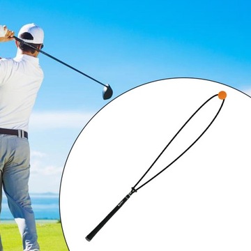 Пособие для тренировки свинга в гольфе Снаряжение для гольфа Устройство для физической тренировки Оранжевый мяч