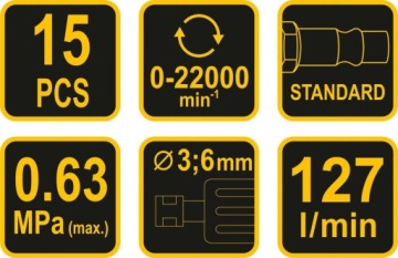 ПНЕВМАТИЧЕСКАЯ ПРЯМОШЛИФОВАЛЬНАЯ СТАНКА 1/4 6 ММ