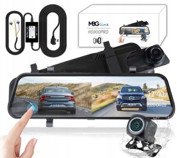 Wideorejestrator samochodowy lusterko kamera samochodowa MBGLine HS900 Pro