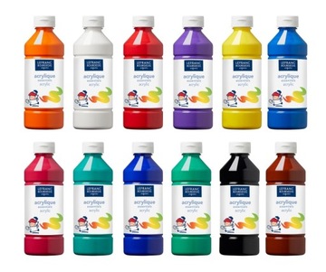 12szt Farby akrylowe 0,5l 500ml Lefranc&Bourgeois
