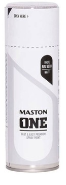 Farba w sprayu biały matowy RAL9010 - MASTON ONE