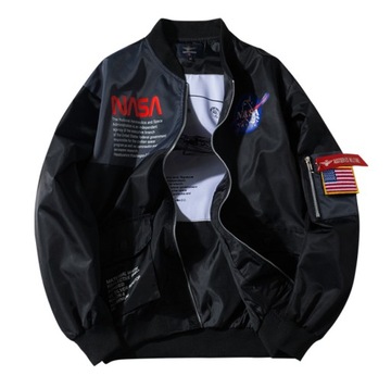 Kurtka bomber NASA Air Force MA1 czarna M
