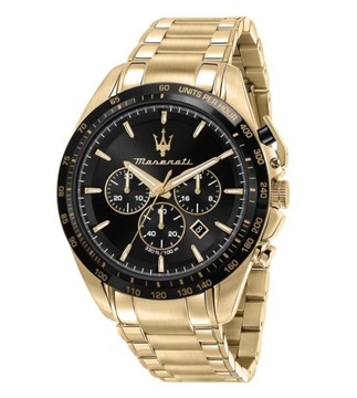 ZEGAREK MĘSKI MASERATI TRAGUARDO R8873612041 ZŁOTY ORYGINALNY + PUDEŁKO