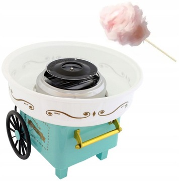 WATA CUKROWA MASZYNA DO WATY CUKROWEJ DOMOWA 500W ZESTAW ŁYŻECZKA AG137E