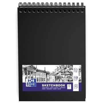 Szkicownik Oxford Sketchbook A6/80k czarny