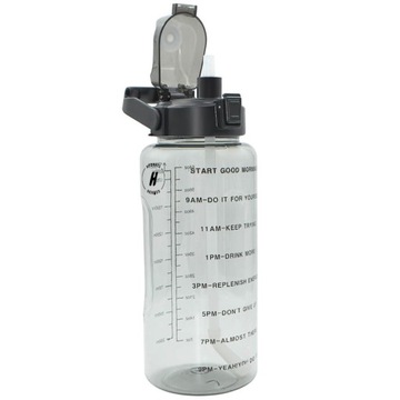 БУТЫЛКА ДЛЯ ВОДЫ БУТЫЛКА С МЕРНОЙ СОЛОМОЙ НАПОМИНАНИЕ FITNESS GYM 2L