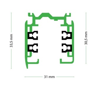 Угловой разъем для светодиодных шин 3 F