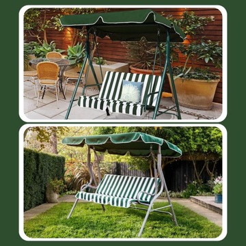 КОЛПАЧОК для садовых качелей ROOF 164 x 114 см ЗЕЛЕНЫЙ STRONG DURABLE