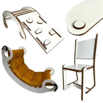 Подушка-качалка Карамельный настенный стул и столешница