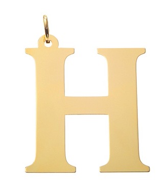 Złota zawieszka w kształcie dużej litery H 29823