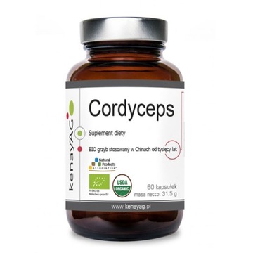 KENAYAG CORDYCEPS 60C ZWIĘKSZA WYTRZYMAŁOŚĆ ODPORNOŚĆ PODNOSI POZIOM ŻELAZA