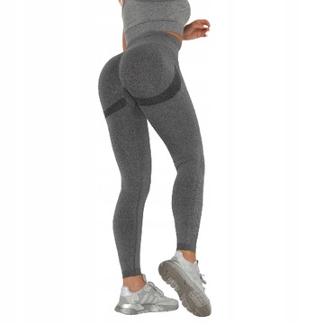 LEGGINSY GYM SILOWNIA PUSH UP BEZSZWOWE ELASTYCZNE
