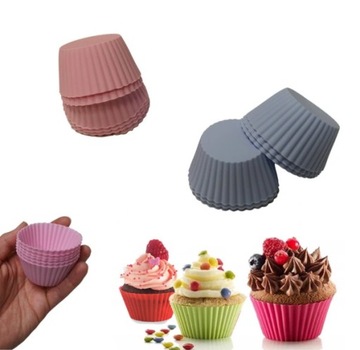 FOREMKI SILIKONOWE NA BABECZKI MUFFINKI BROWNIE 12 SZT MIX MUFFINEK