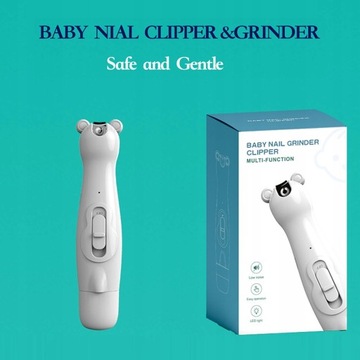 Машинка для стрижки ногтей 2-в-1 для детей.