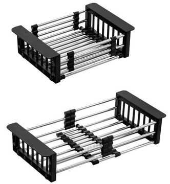 ТЕЛЕСКОПИЧЕСКИЙ СЛИВ, СТАЛЬНАЯ КОРЗИНА ДЛЯ МОЙКИ