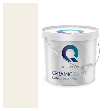 FARBA CERAMICZNA BIEL BIAŁA ZŁAMANA W BEŻ BIAŁY ODCIEŃ BEŻOWY MAT 5L