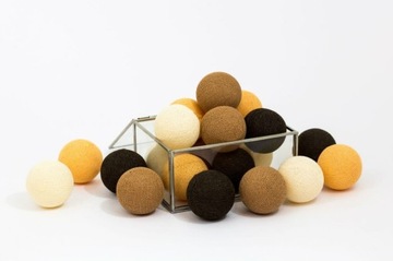 Zestaw Cotton Balls Jesienna Czekolada 10 kul