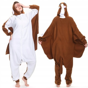 Latająca wiewiórka Onesie piżama dla dorosłych
