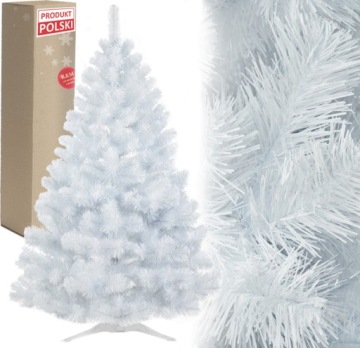 ИСКУССТВЕННАЯ БЕЛАЯ РОЖДЕСТВЕНСКАЯ ЕЛЬ 180СМ, ПЛОТНАЯ ПОДСТАВКА