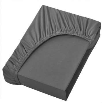 PRZEŚCIERADŁO Z GUMKĄ PARIS JERSEY BAWEŁNA 160X200 + 25CM GRAFIT KOLORY