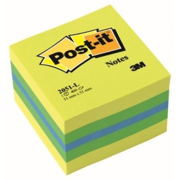 Bloczek 3M POST-IT 51x51mm cytrynowy 600k 2051L FT