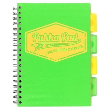 Kołozeszyt Pukka Pad Neon B5/100 kratka, zielony