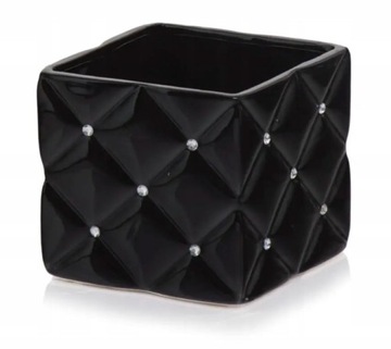 Doniczka osłonka ceramiczna cyrkonie 14x14 czarna