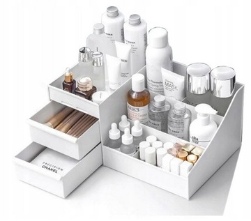 КОРОБКА-ОРГАНИЗАТОР ДЛЯ КОСМЕТИКИ ПОЛКА КОРОБКА-СОРТЕР ДЛЯ КОСМЕТИКИ БЕЛЫЙ