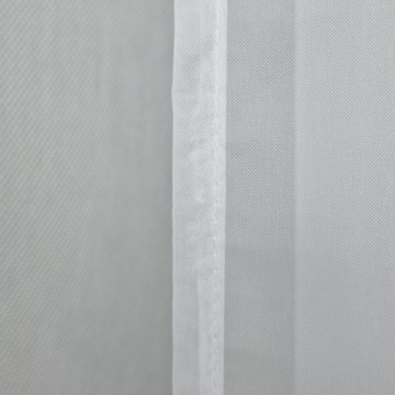 Классическая штора, готовая, вуаль гладкая 600х250 ЧЕРНАЯ, широкая гипюровая Елочка.