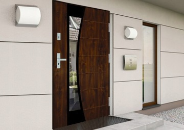 ПОЛЬСКИЕ ДВЕРИ INOX14-T ЧЕРНАЯ ТЕРМАЛЬНАЯ РАМА 72 ММ. 90 СМ 72 ММ