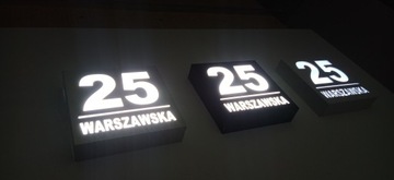 ПОДСВЕТЕННЫЙ, СВЕТЯЩИЙСЯ СВЕТОДИОДНЫЙ НОМЕР ДОМА - 30см x 30см