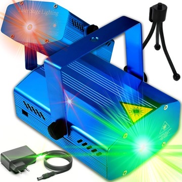 PROJEKTOR LASEROWY LASER LED DISCO DJ STROBOSKOP CZUJNIK DŹWIĘKU IMPREZA