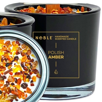 Świeczka Zapachowa Sojowa Bursztyn Naturalna NOBLE
