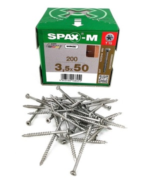 Wkręt MEBLOWY SPAX 3,5x50 WIROX T15 200szt MDF/HDF