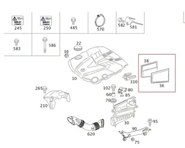 MERCEDES V6 FILTR VZDUCHU PRAVÝ+LEVÝ OM642 2KS