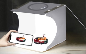 PULUZ PU5023 БЕСТЕНЕВАЯ ТЕНТА 23 СМ ДЛЯ ФОТОГРАФИИ 3200-6500K LED + 6X ФОНОВ