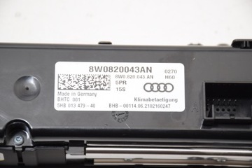 AUDI A4 B9 8W PANEL KLIMATIZACE VENTILACE ŘÍZENÍ