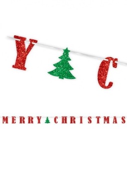 Baner świąteczny MERRY CHRISTMAS na Mikołajki