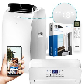 Klimatyzator przenośny ELIO 3,5kW osuszacz WiFi + uszczelka ClimaLock