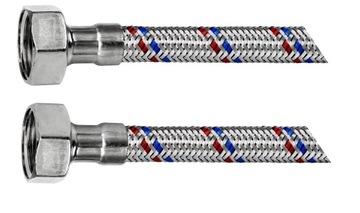 Wężyk do wody INOX 1/2x1/2 30cm