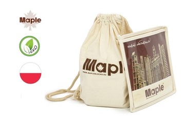 KLOCKI MAPLE drewniane 100 szt. ECOBAG